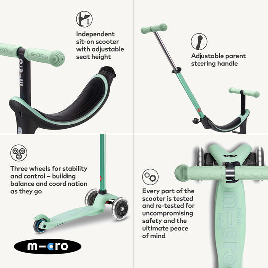 Micro Scooters Mini Micro 4in1 Mini 2 Grow Scooter - Mint