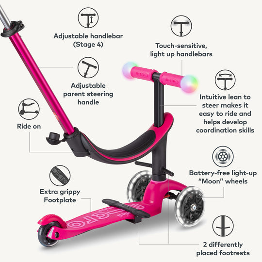 Micro Scooters Mini Micro 4in1 Mini 2 Grow Scooter - Pink - All Mamas Children