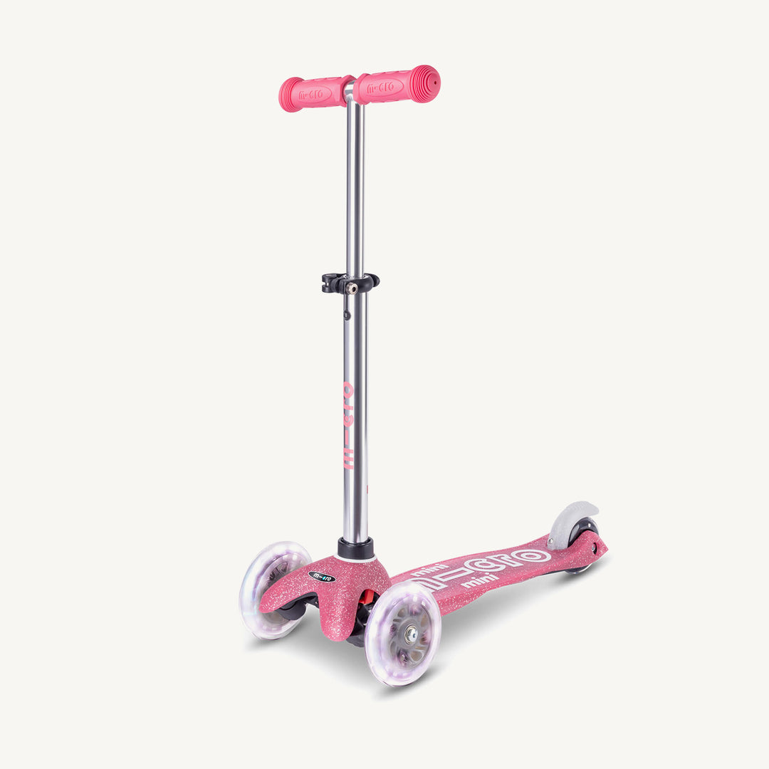 Micro Scooters Glitter Mini Micro Scooter Deluxe LED - Pink - All Mamas Children