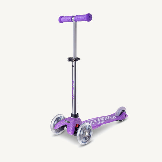 Micro Scooters Glitter Mini Micro Scooter Deluxe LED - Purple - All Mamas Children