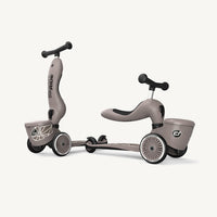 Scoot and Ride 2 in 1 Balance Bike / Scooter - Highway Kick 1 Lifestyle - Brown Lines