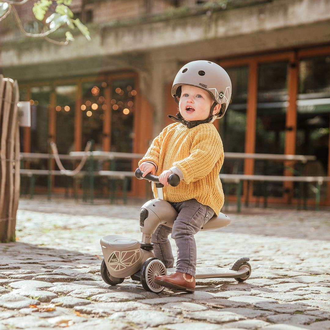 Scoot and Ride 2 in 1 Balance Bike / Scooter - Highway Kick 1 Lifestyle Brown Lines - All Mamas Children