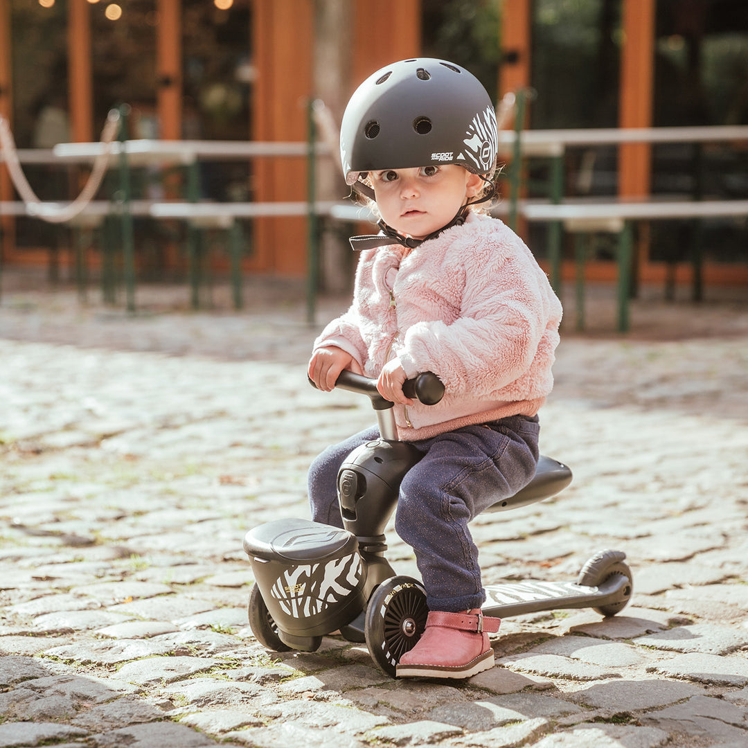 Scoot & Ride Highwaykick 1 Lifestyle Kids Scooter & Push Along (Zebra)