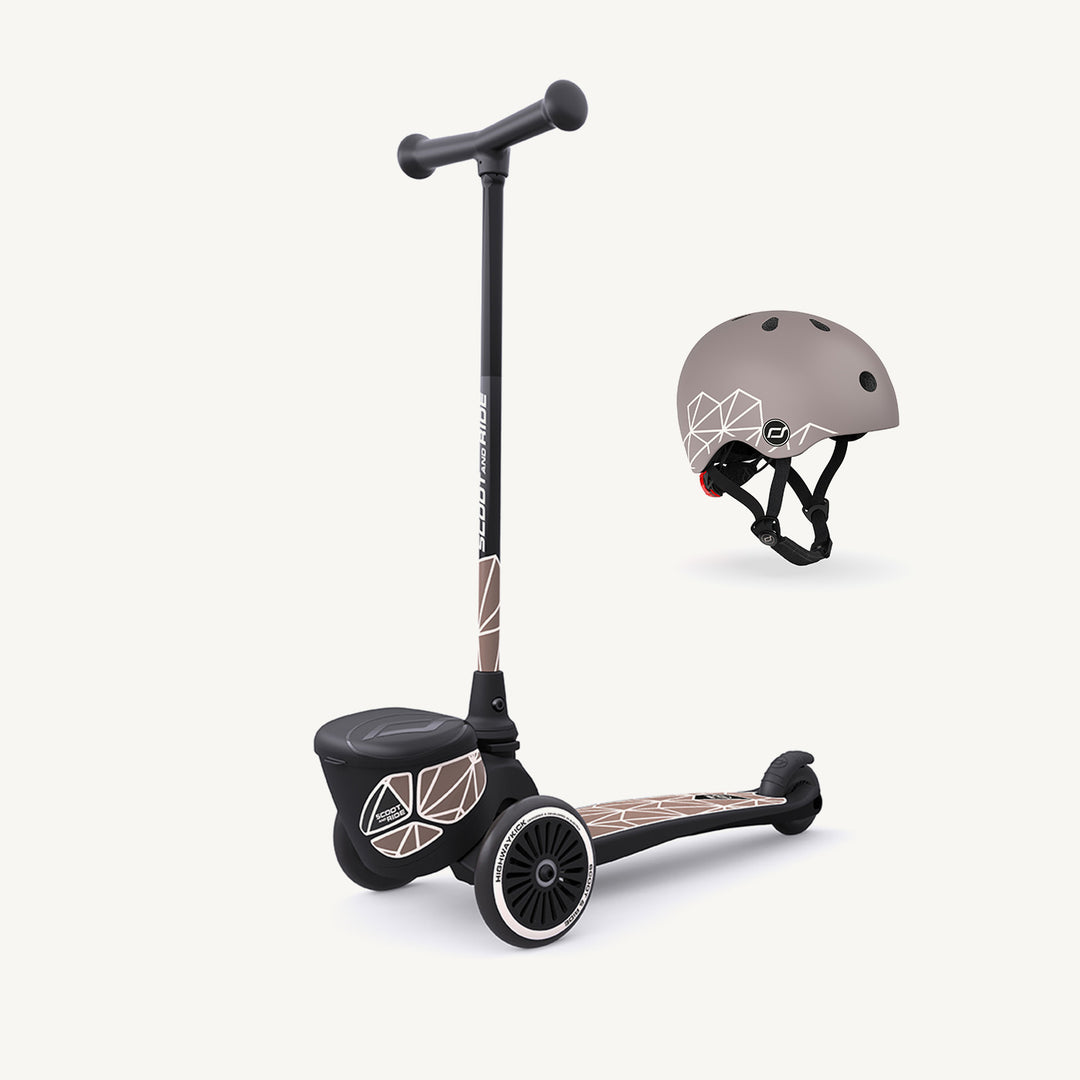 Scoot and Ride Scooter - Highwaykick 2 Lifestyle in Brown Lines - All Mamas Children