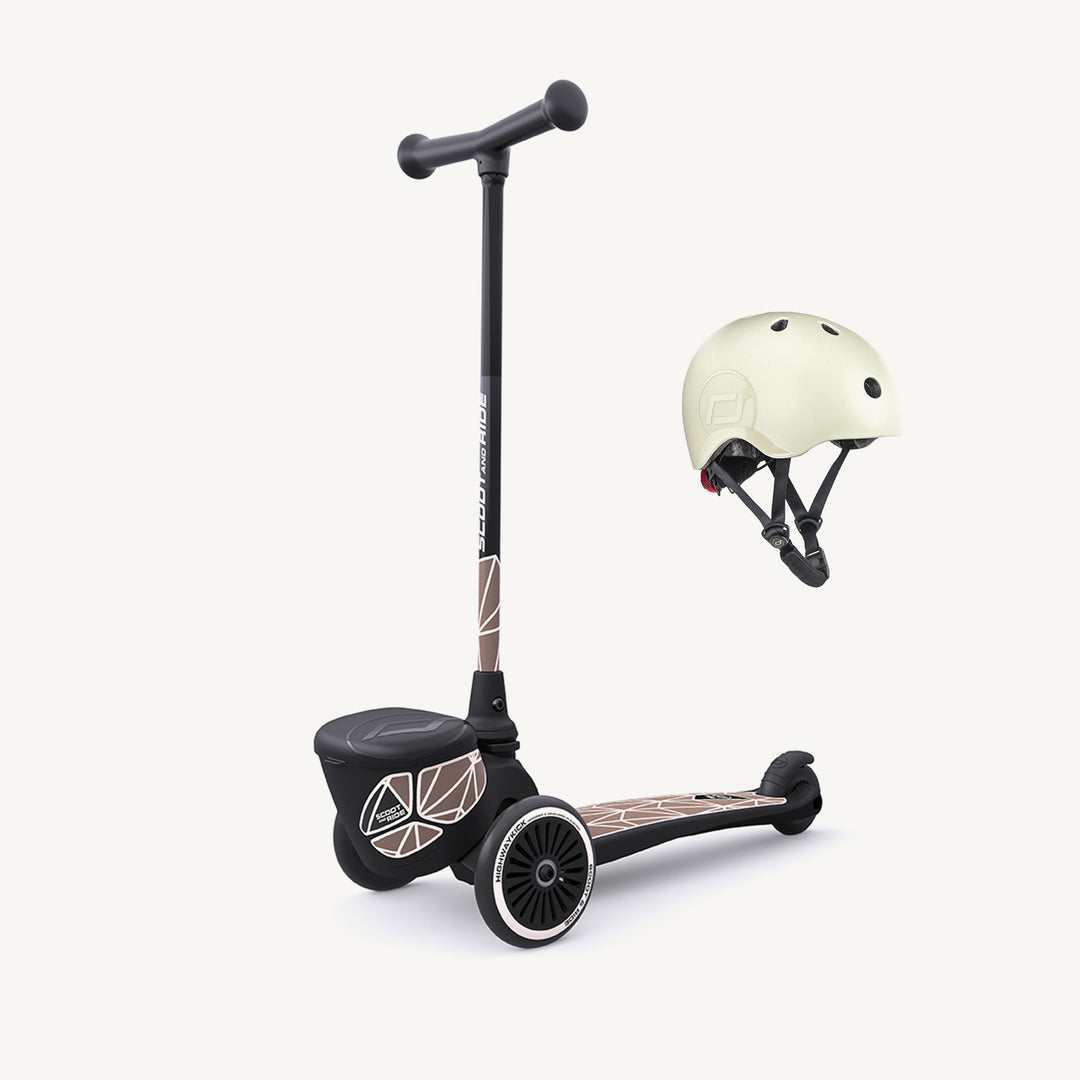 Scoot and Ride Scooter - Highwaykick 2 Lifestyle in Brown Lines - All Mamas Children