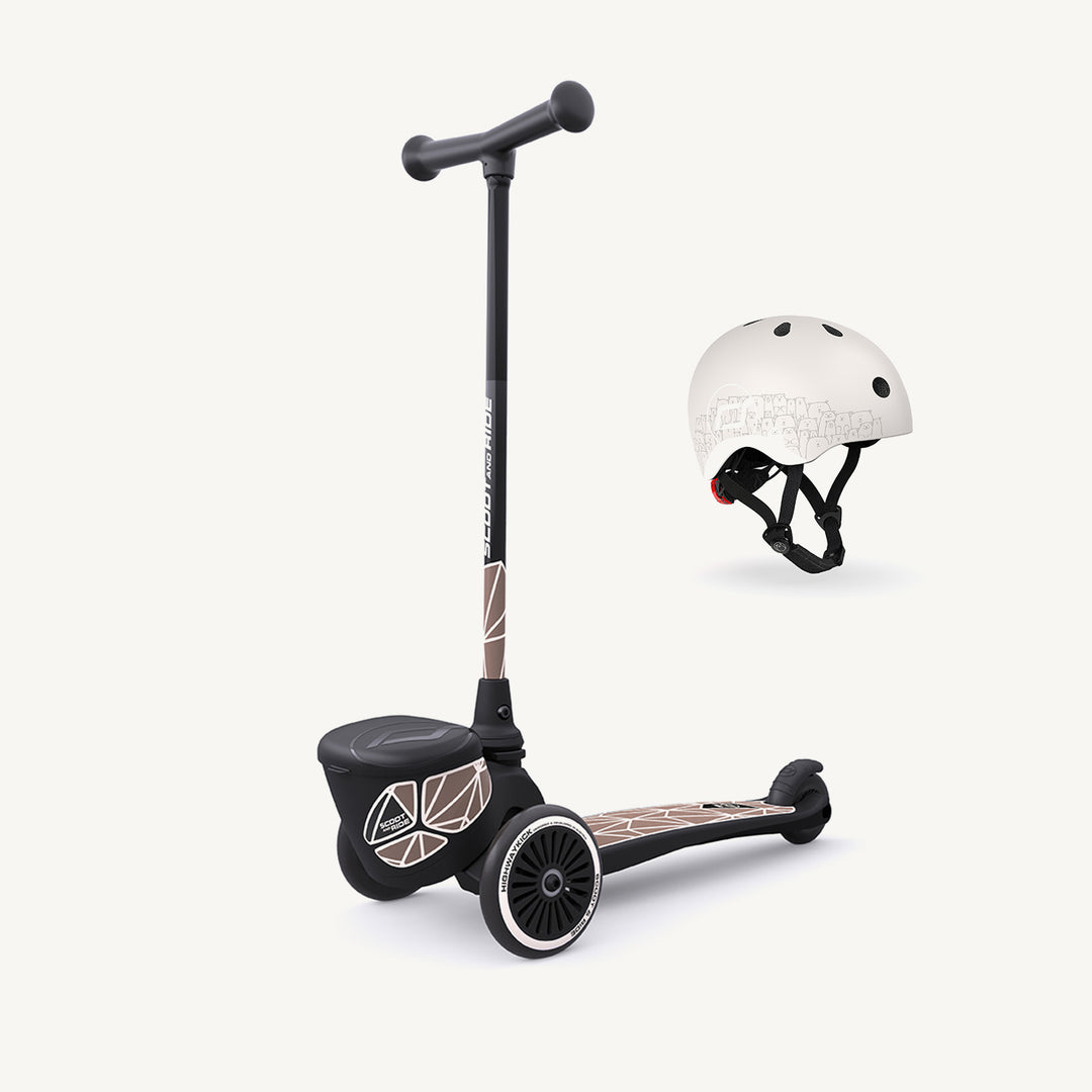 Scoot and Ride Scooter - Highwaykick 2 Lifestyle in Brown Lines - All Mamas Children