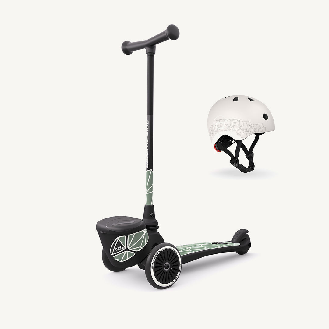 Scoot and Ride Scooter - Highwaykick 2 Lifestyle in Green Lines - All Mamas Children