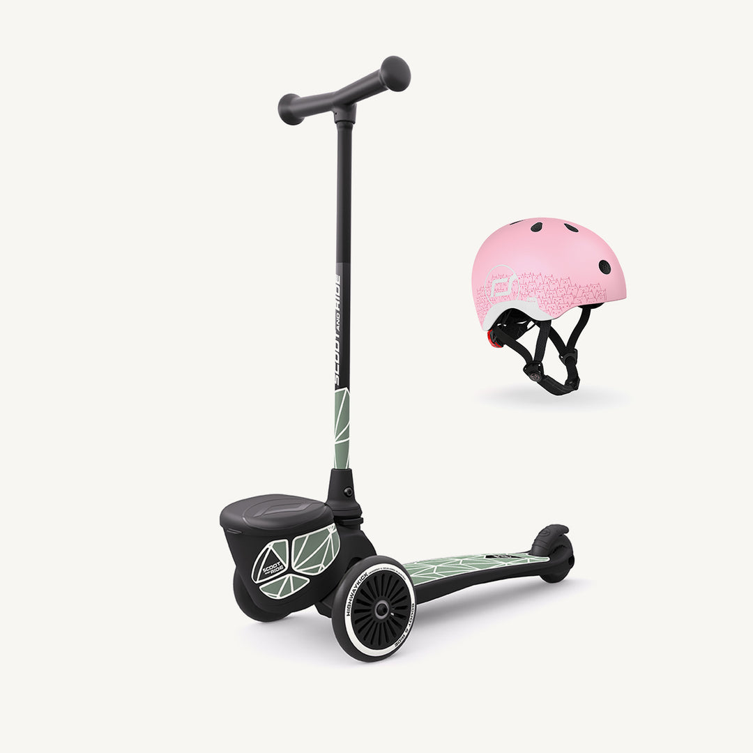 Scoot and Ride Scooter - Highwaykick 2 Lifestyle in Green Lines - All Mamas Children