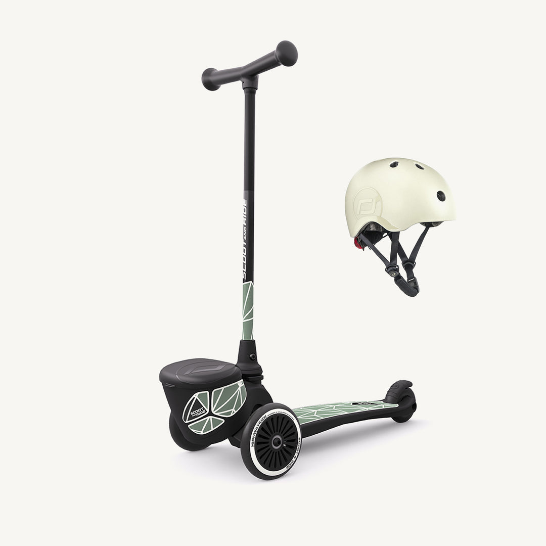 Scoot and Ride Scooter - Highwaykick 2 Lifestyle in Green Lines - All Mamas Children