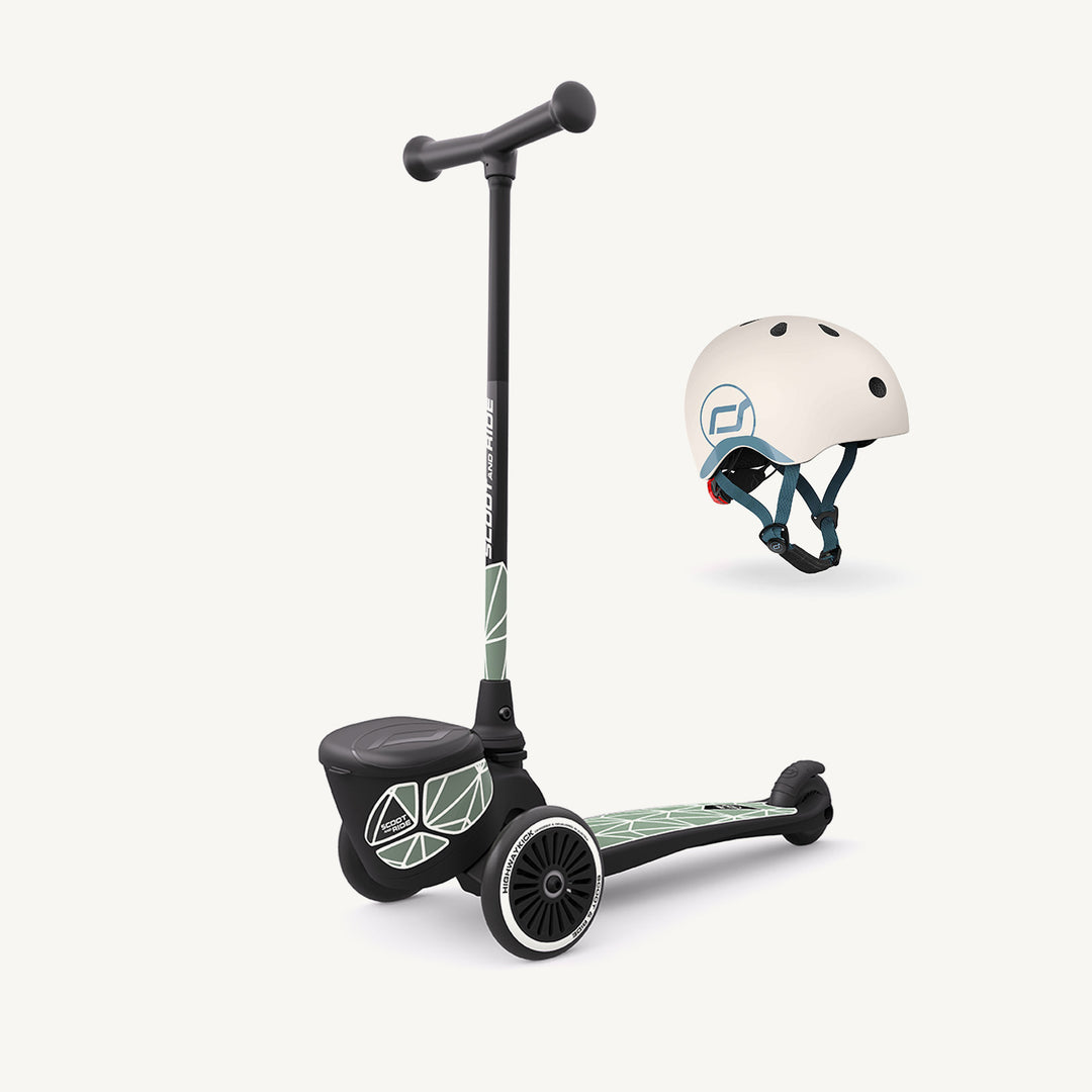 Scoot and Ride Scooter - Highwaykick 2 Lifestyle in Green Lines - All Mamas Children