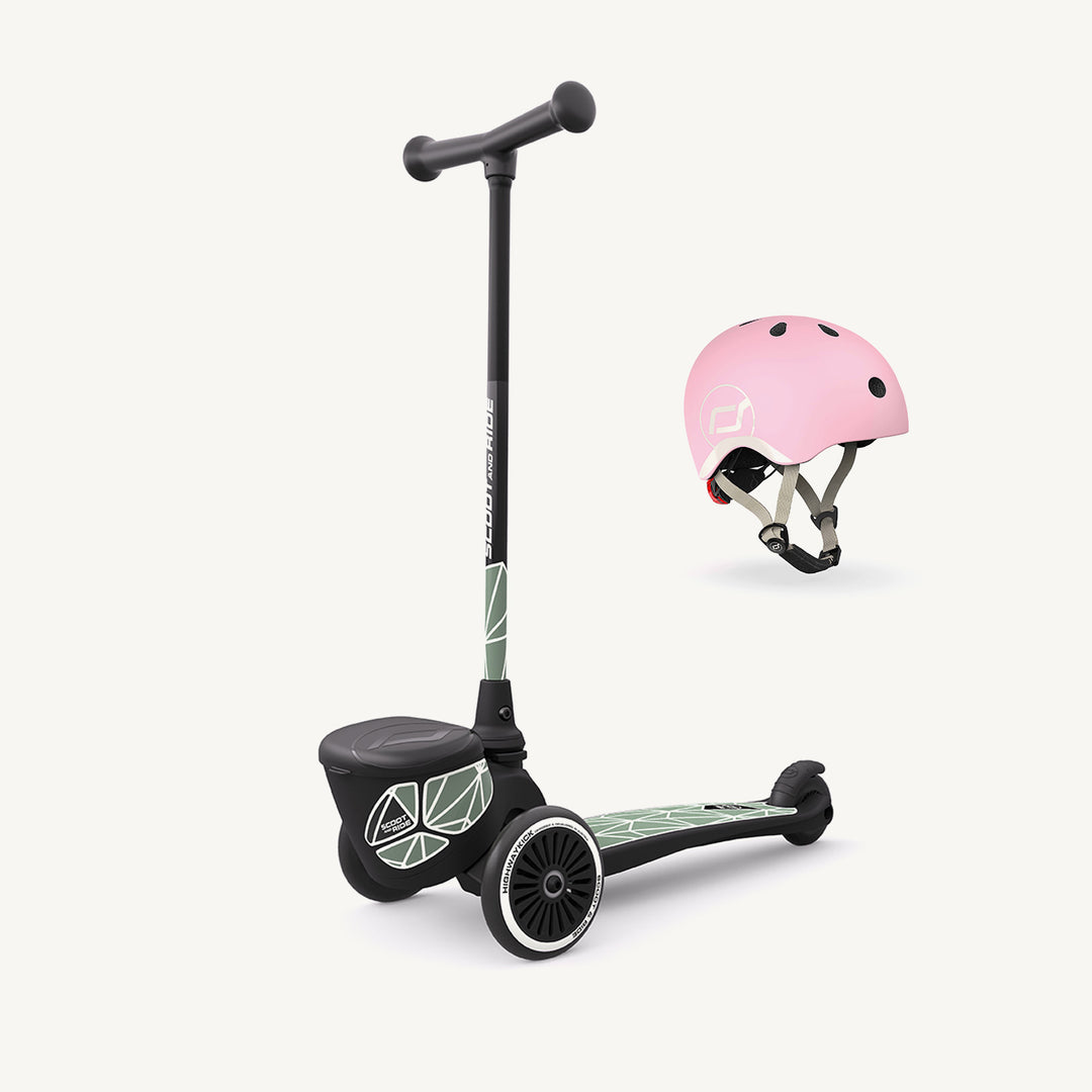 Scoot and Ride Scooter - Highwaykick 2 Lifestyle in Green Lines - All Mamas Children