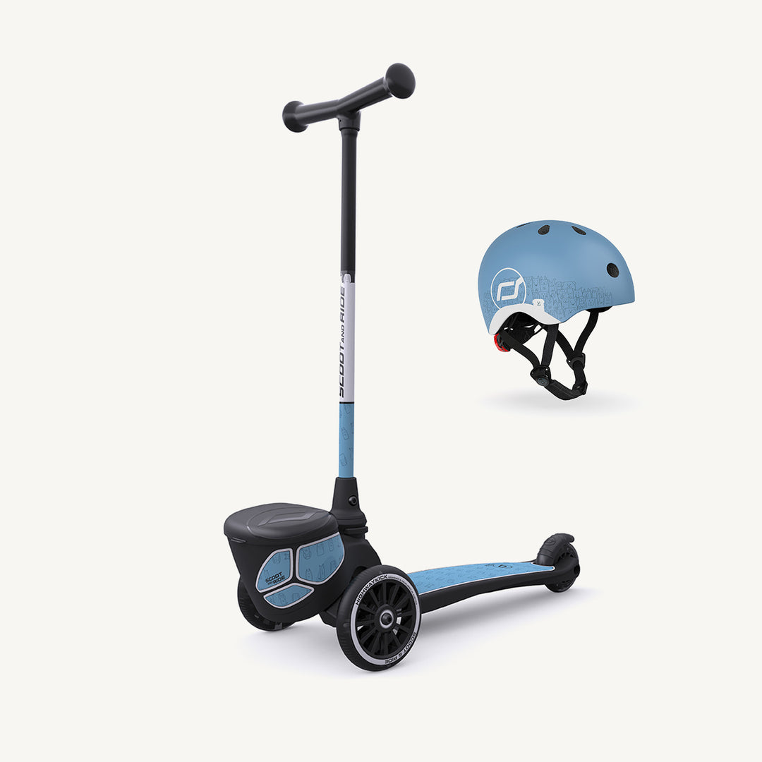 Scoot and Ride Scooter - Highwaykick 2 Lifestyle in Reflective Steel - All Mamas Children
