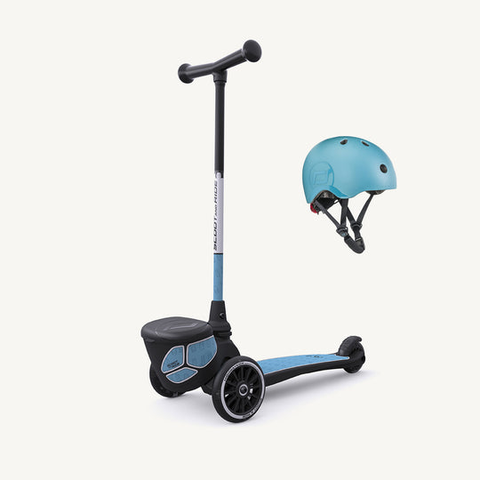 Scoot and Ride Scooter - Highwaykick 2 Lifestyle in Reflective Steel - All Mamas Children