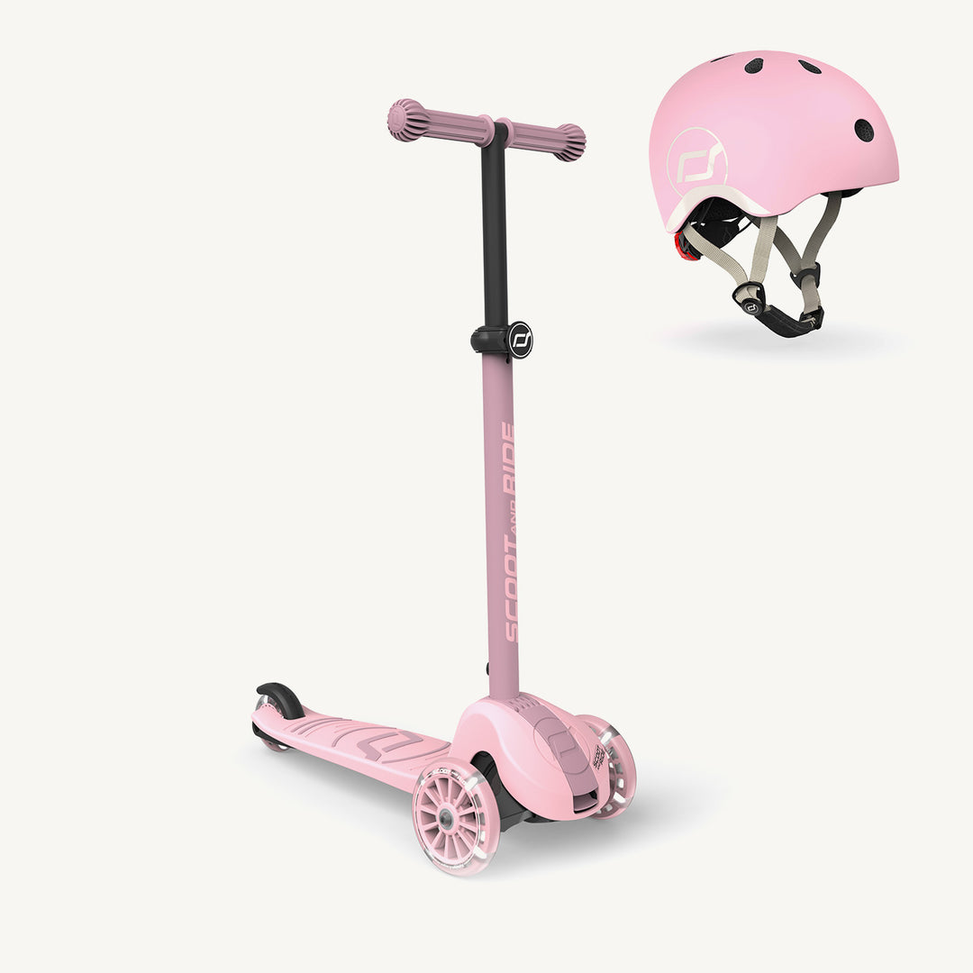 Scoot and Ride Scooter - Highwaykick 3S LED - Rose - All Mamas Children