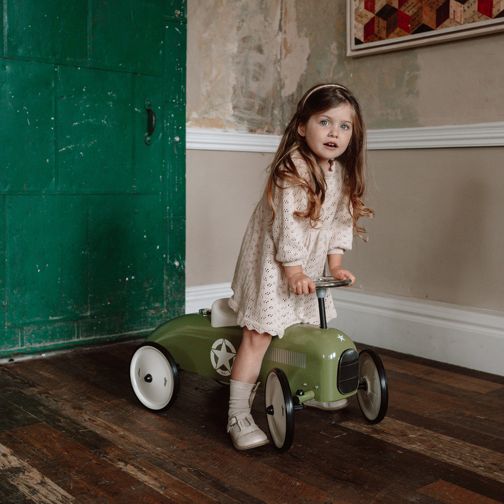 Vilac Ride On Classic Car - Khaki