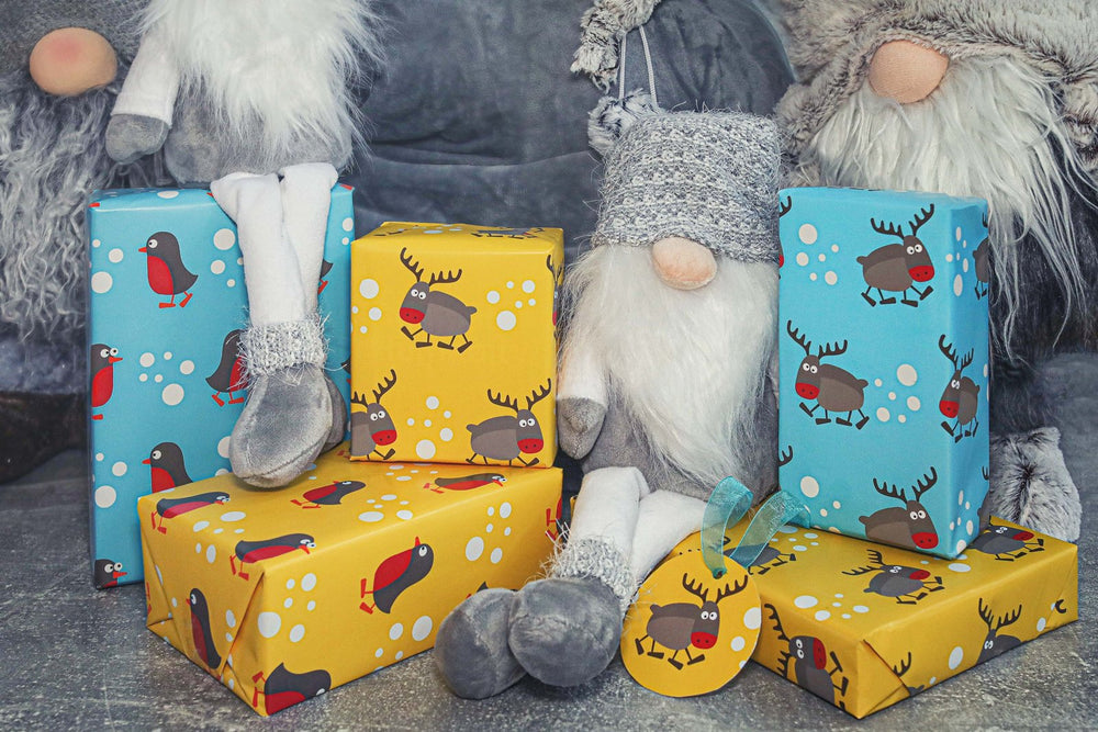 Reindeer & Robins Recyclable Wrapping Paper & Tags - All Mamas Children