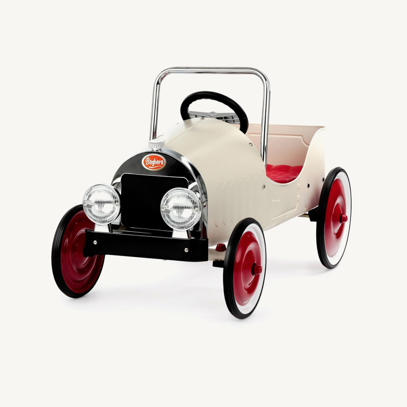 Baghera Classic White Pedal Car - All Mamas Children