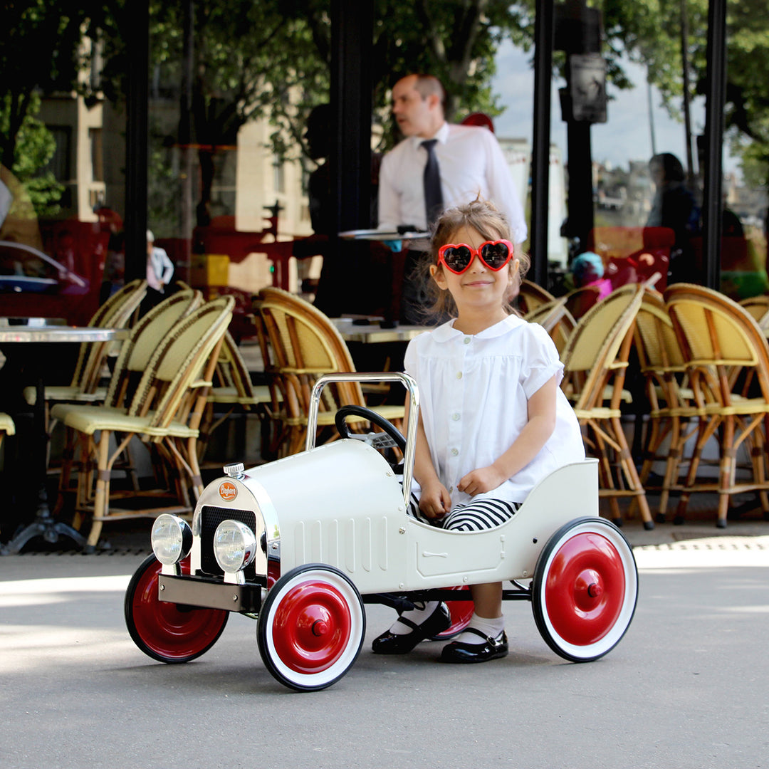Baghera Classic White Pedal Car - All Mamas Children