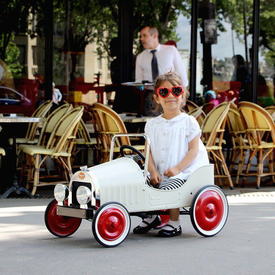 Baghera Classic White Pedal Car - All Mamas Children