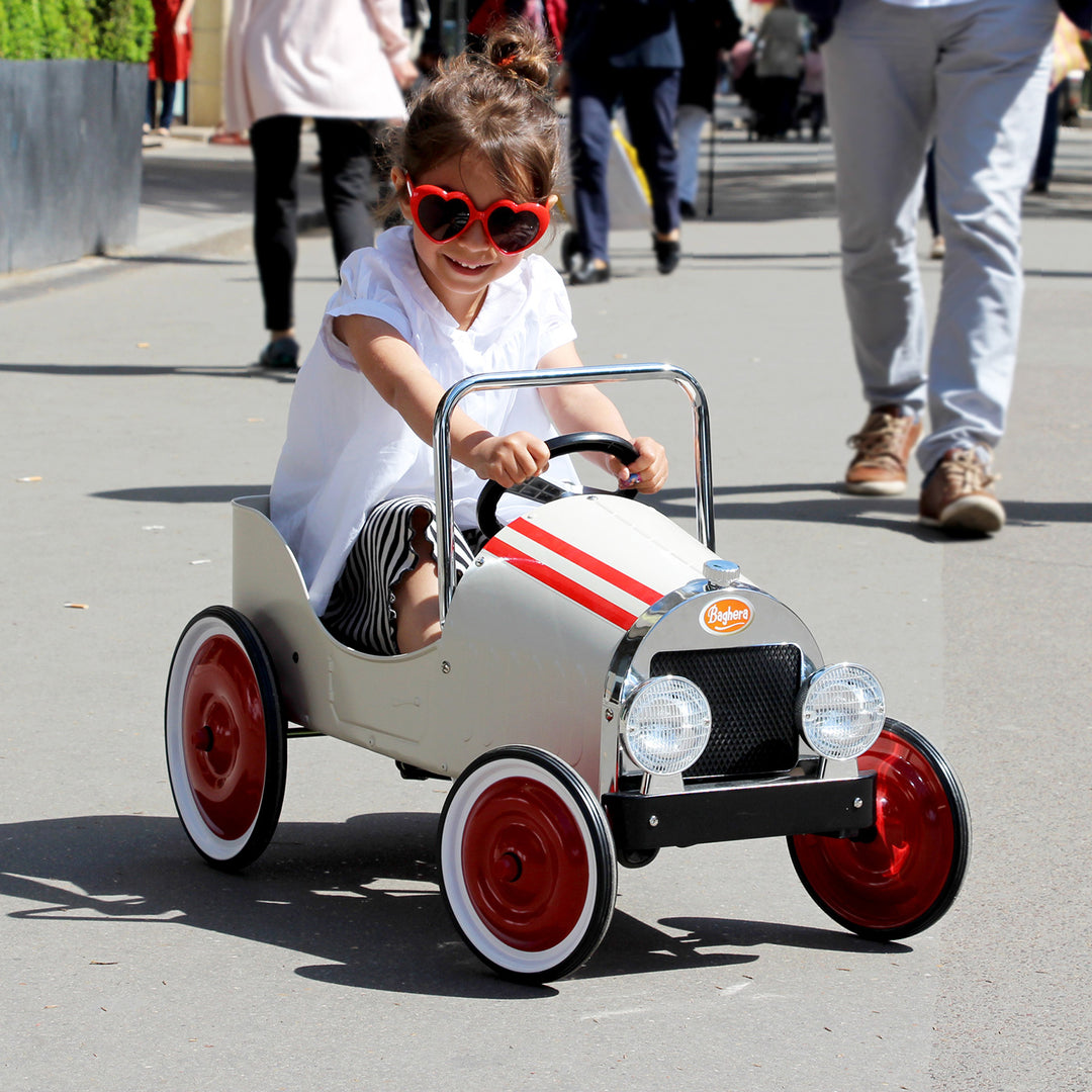 Baghera Classic White Pedal Car - All Mamas Children