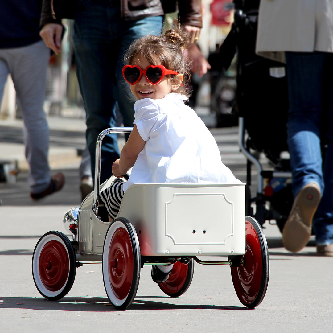 Baghera Classic White Pedal Car - All Mamas Children