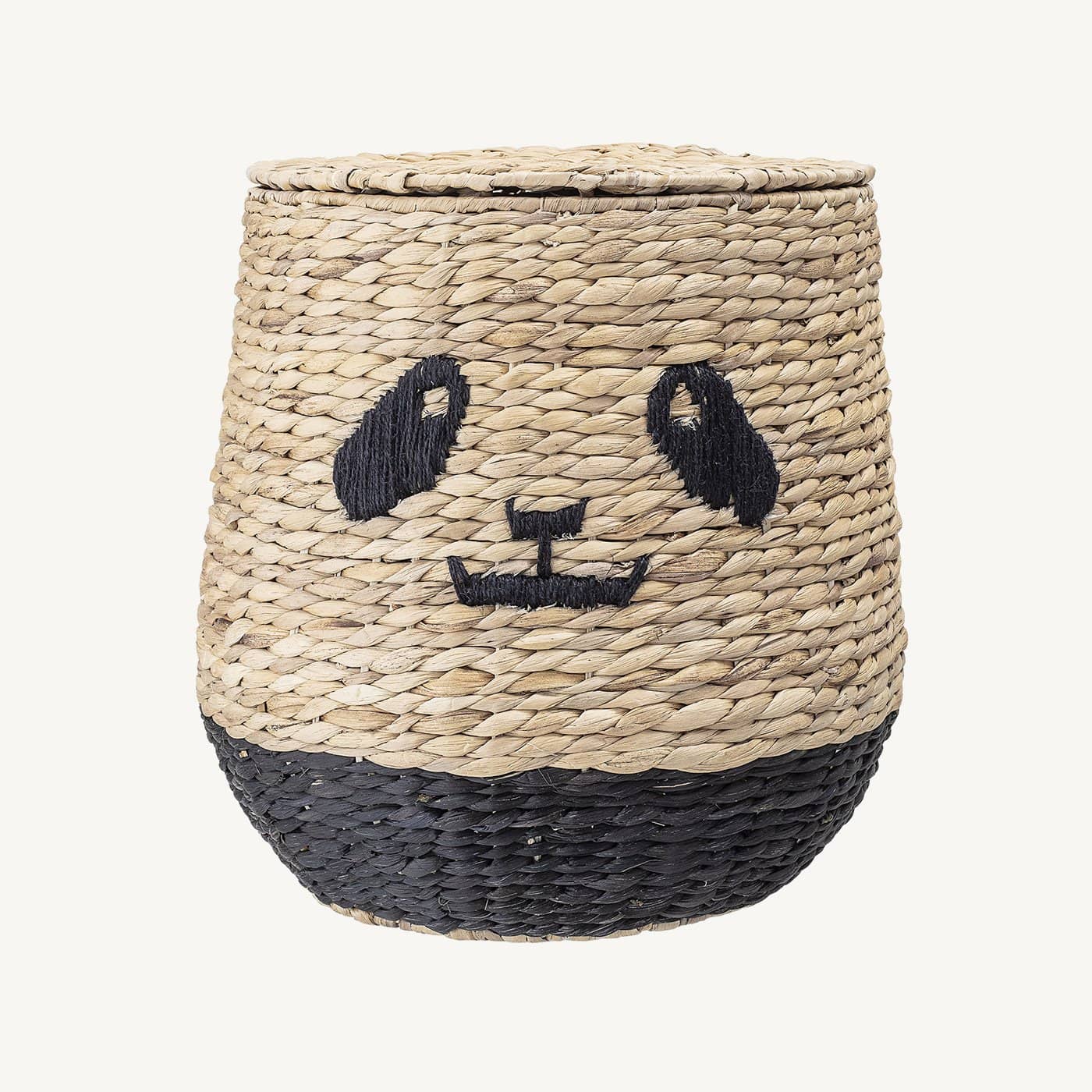 Bloomingville - Panda Storage Basket With Lid in Water Hyacinth - All Mamas Children