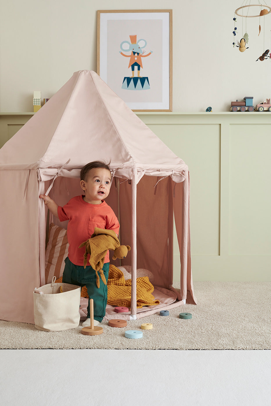 Kid's Concept - Pavilion Play Tent Light Pink - All Mamas Children