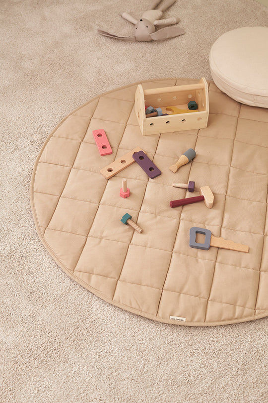 Kid's Concept - Quilted Cotton Play Mat Beige - All Mamas Children