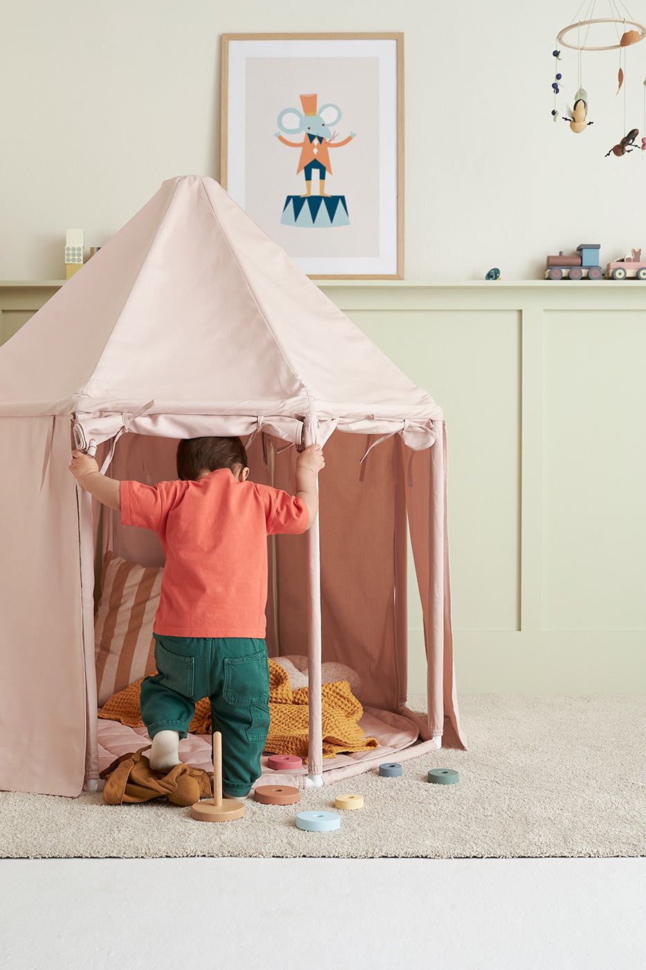 Kid's Concept - Quilted Cotton Play Mat Light Pink - All Mamas Children