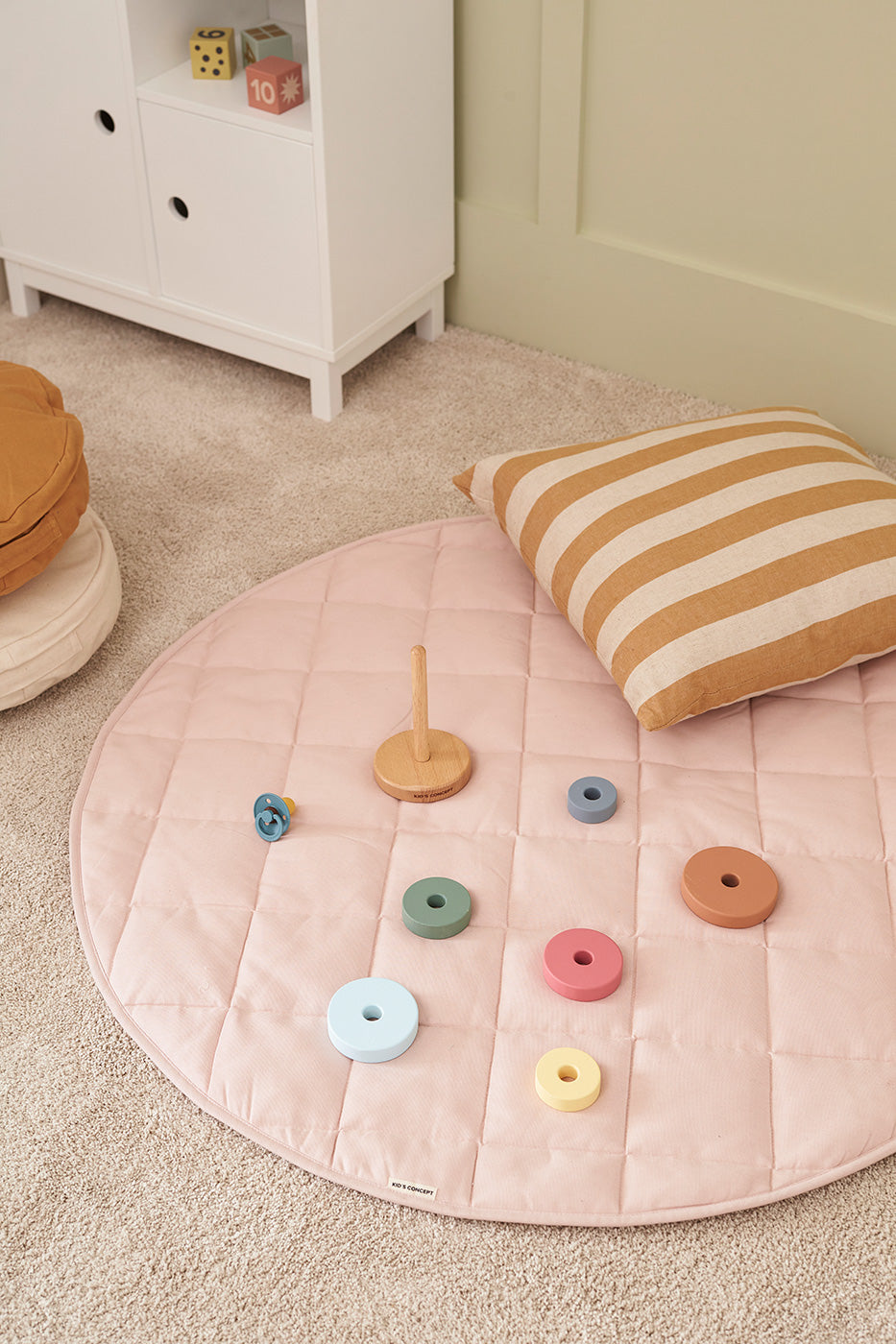 Kid's Concept - Quilted Cotton Play Mat Light Pink - All Mamas Children