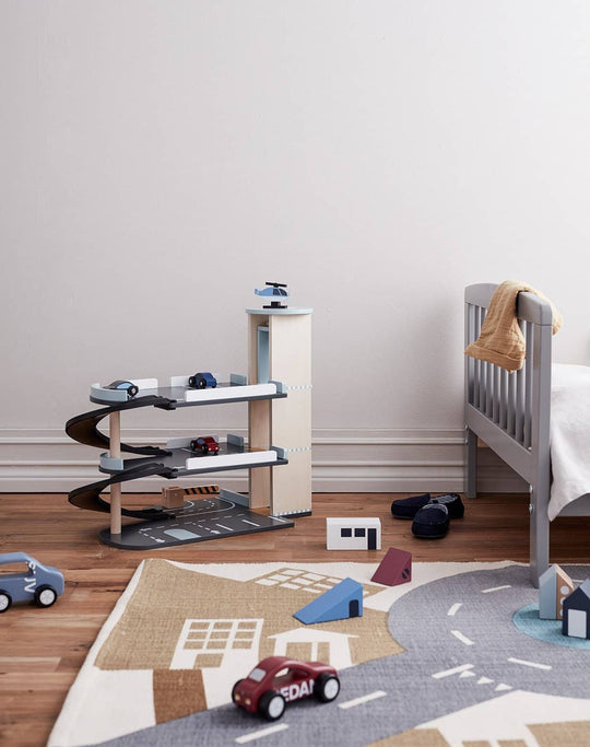 Kid's Concept - AIDEN 3 Level Wooden Garage / Car Park Play Set - All Mamas Children