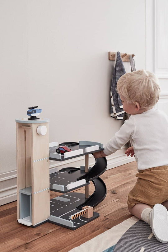 Kid's Concept - AIDEN 3 Level Wooden Garage / Car Park Play Set - All Mamas Children