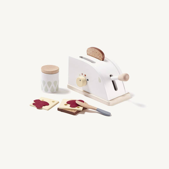 Kid's Concept - Bistro Wooden Toy Toaster Set With 8 Accessories - All Mamas Children