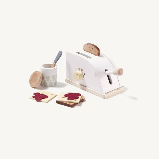 Kid's Concept - Bistro Wooden Toy Toaster Set With 8 Accessories - All Mamas Children