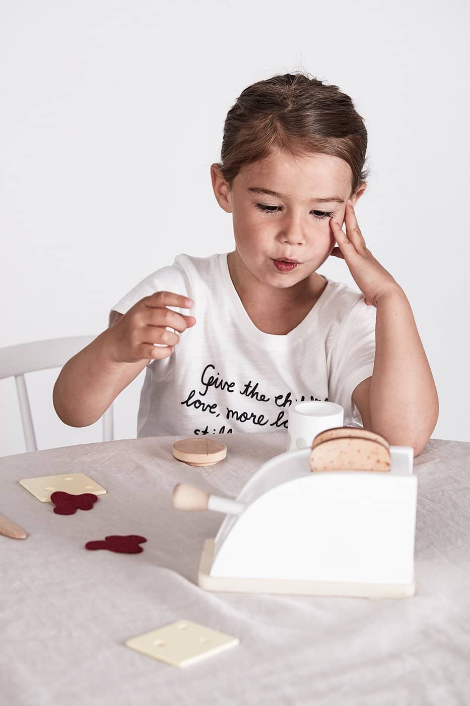Kid's Concept - Bistro Wooden Toy Toaster Set With 8 Accessories - All Mamas Children