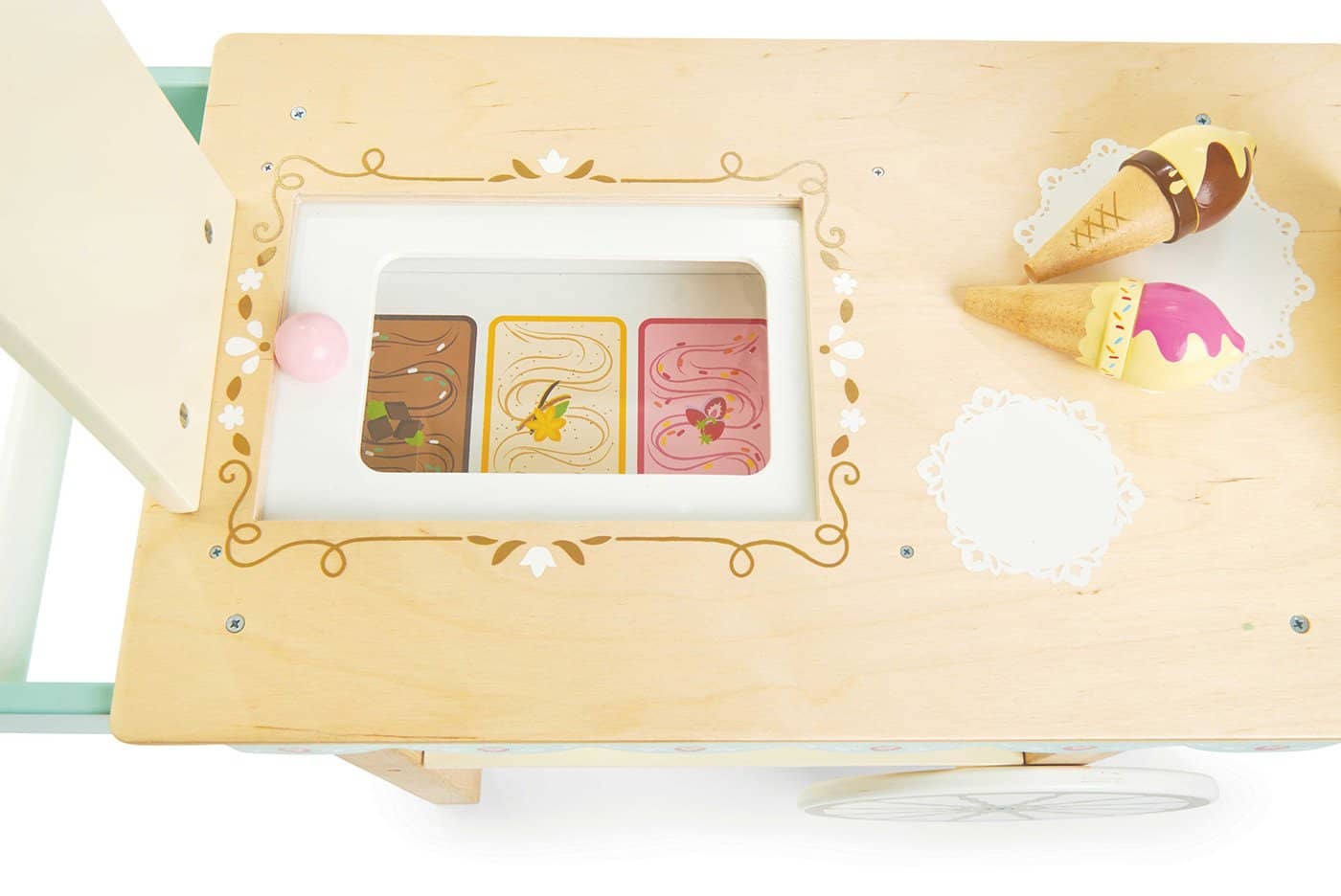 Le toy van ice cream trolley top