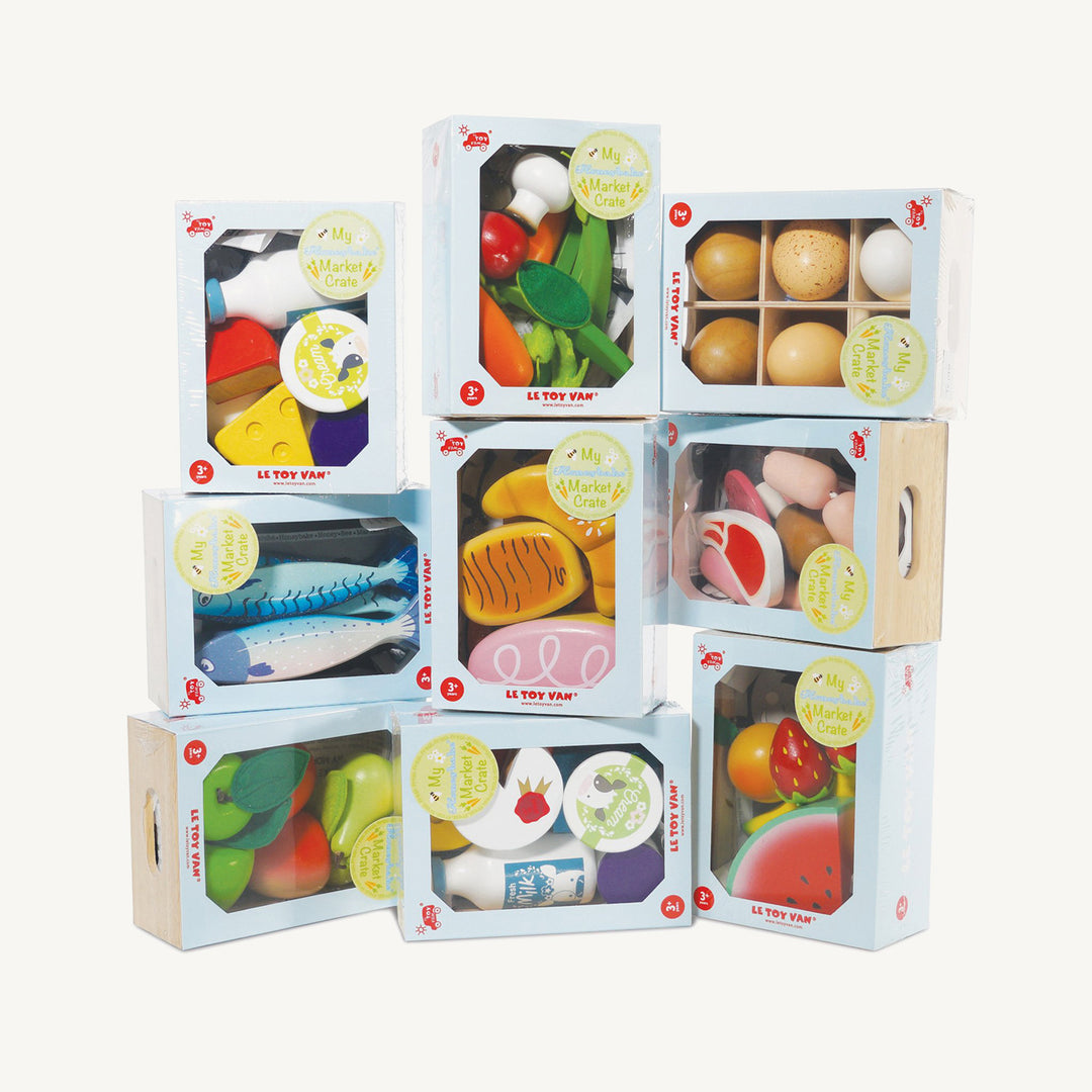Le Toy Van - Honeybee Market Wooden Fruits '5 a Day' Crate - All Mamas Children