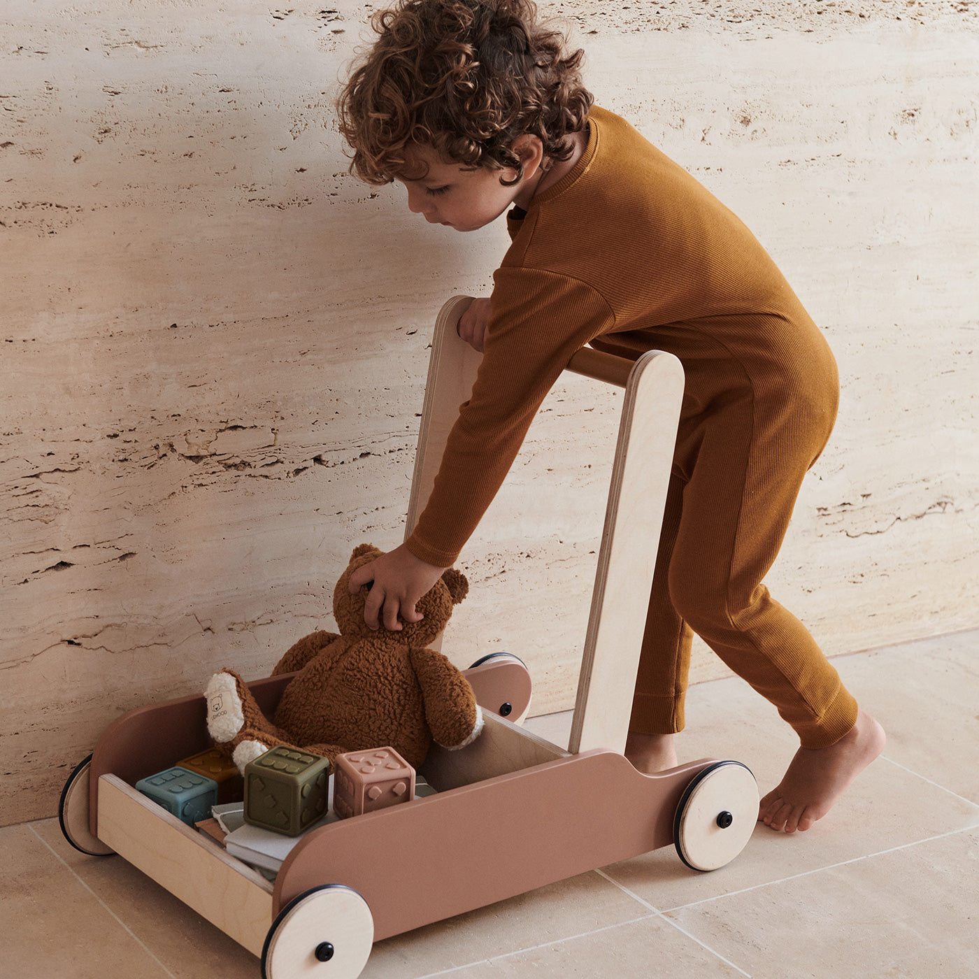 Baby push shop cart wood
