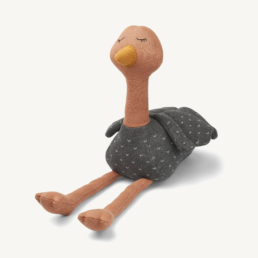 Liewood - Charlotte Ostrich Teddy 30 cm - Dark Grey Melange - All Mamas Children