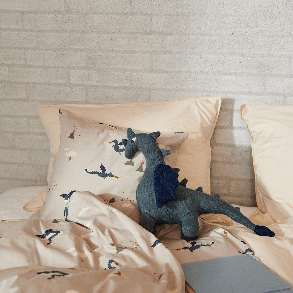 Liewood - Asher Dragon Teddy 38 x 27 cm - Whale Blue Mix - All Mamas Children