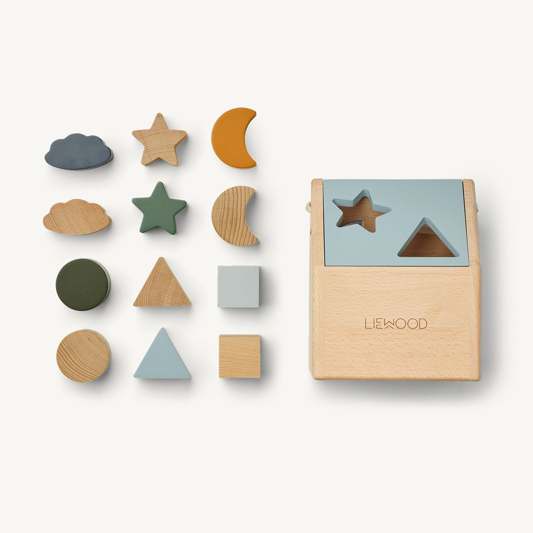 Liewood - Ludwig Wooden Puzzle House - Faune Green Multi Mix - All Mamas Children