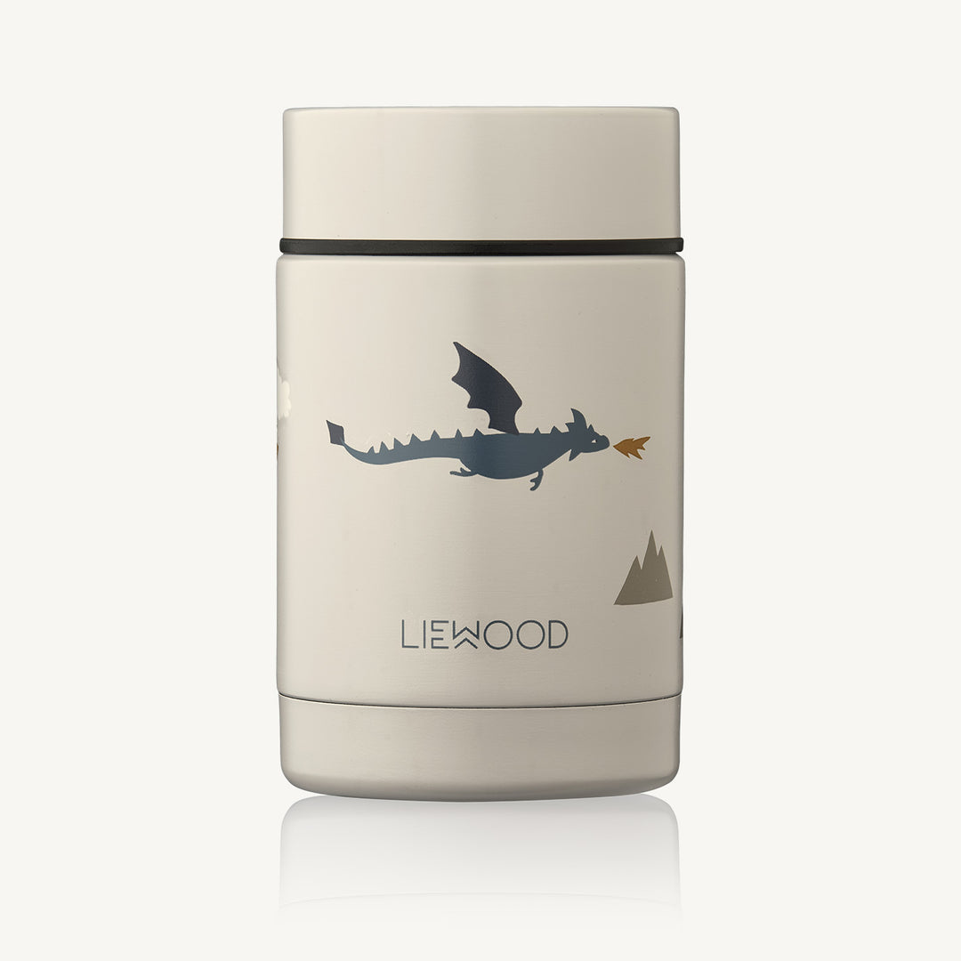 Liewood - Nadja Food Jar - 250 ml Little Dragon / Dark Sandy Mix - All Mamas Children