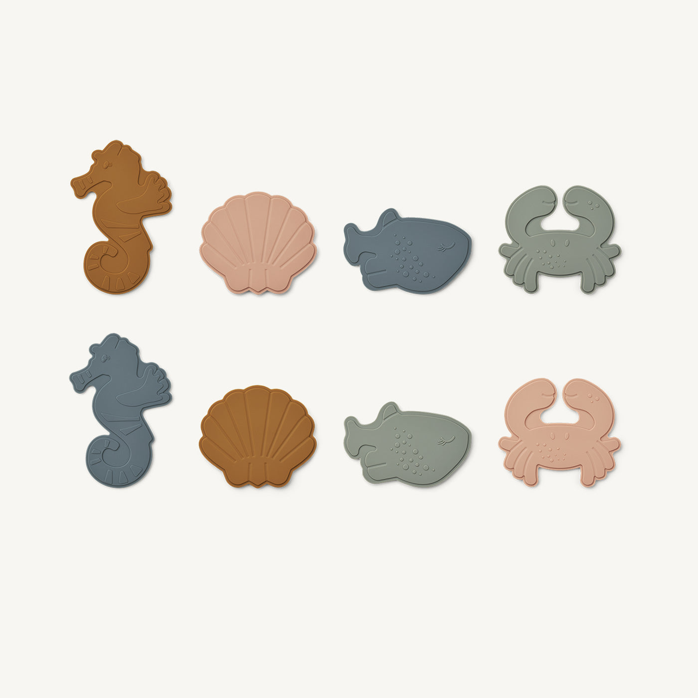 Liewood - Paola Mini Bath Toys 8-Pack - Sea creature / Mustard Mix - All Mamas Children