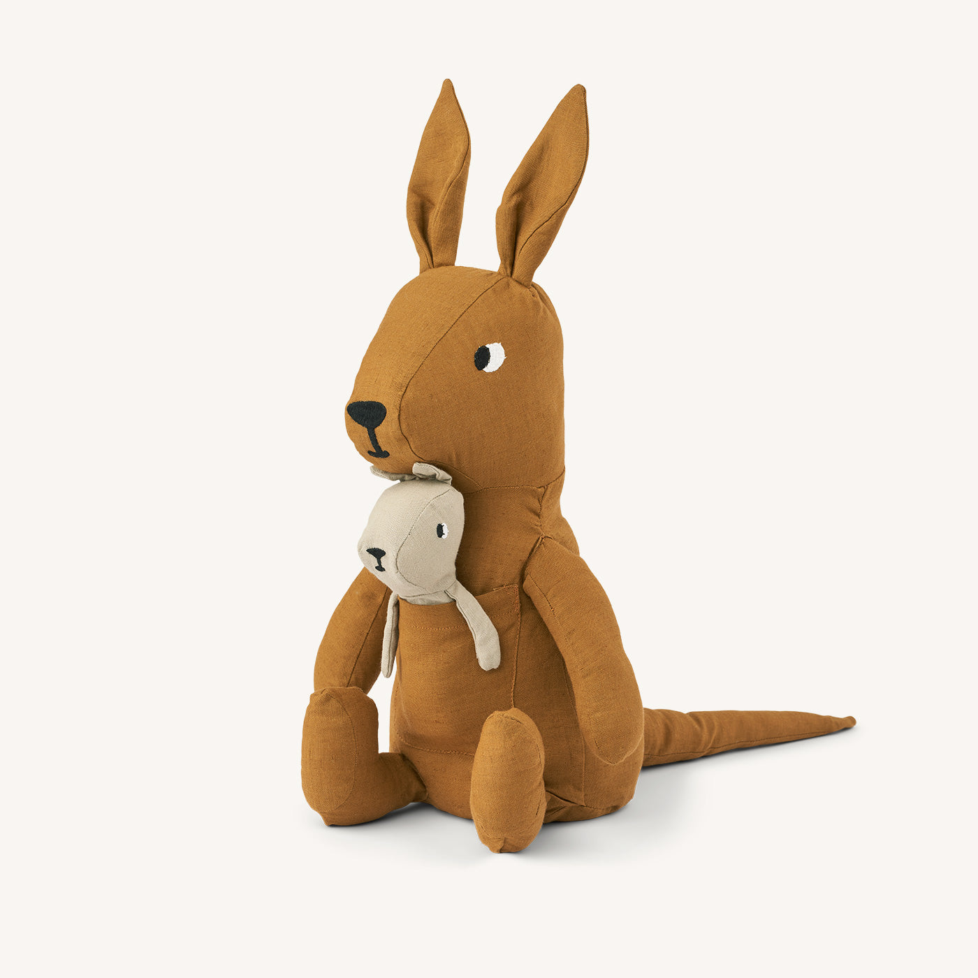 Liewood - Halfdan Large Kangaroo Teddy 40 cm - Kangaroo / Golden Caramel - All Mamas Children