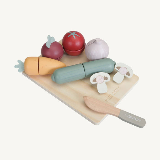 Little Dutch - Wooden Cutting Vegetables Play Set - All Mamas Children