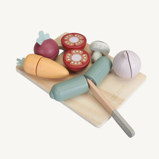 Little Dutch - Wooden Cutting Vegetables Play Set - All Mamas Children