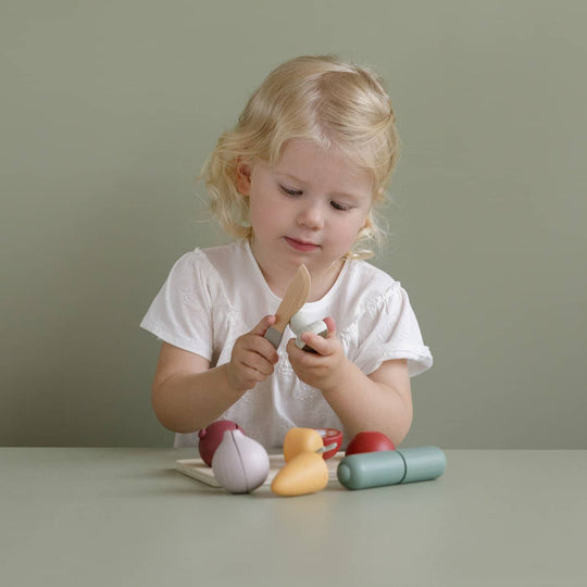 Little Dutch - Wooden Cutting Vegetables Play Set - All Mamas Children