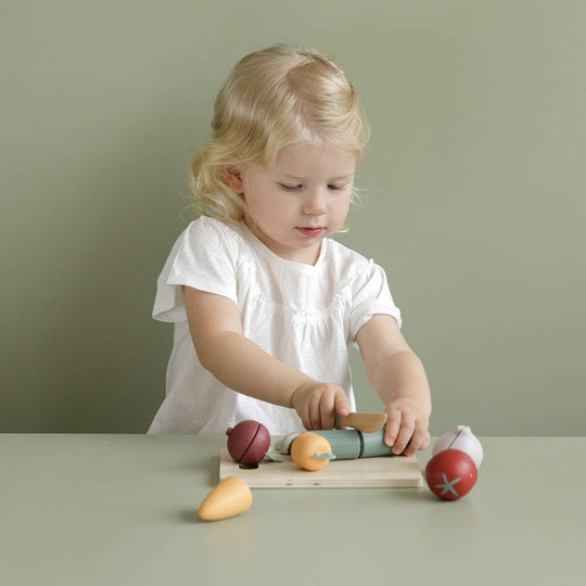 Little Dutch - Wooden Cutting Vegetables Play Set - All Mamas Children