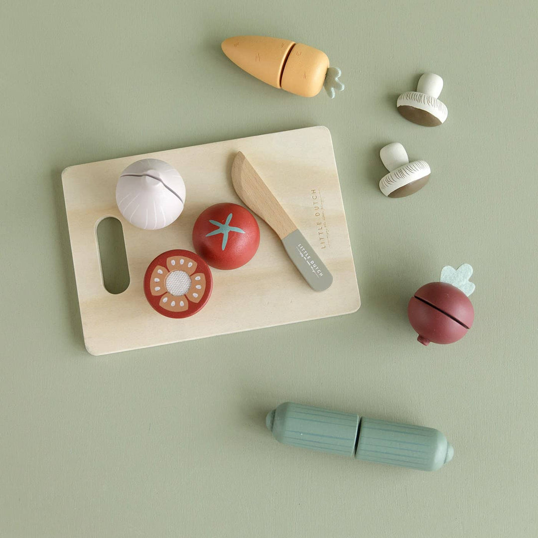 Little Dutch - Wooden Cutting Vegetables Play Set - All Mamas Children