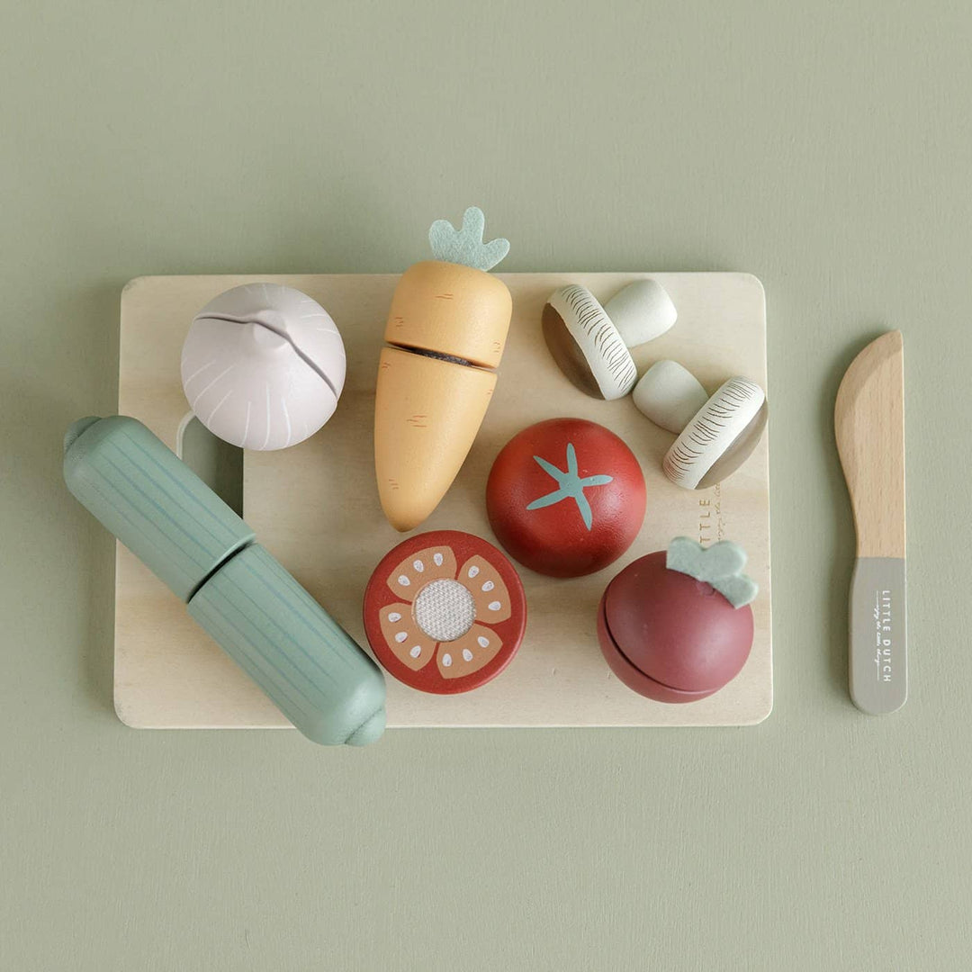 Little Dutch - Wooden Cutting Vegetables Play Set - All Mamas Children